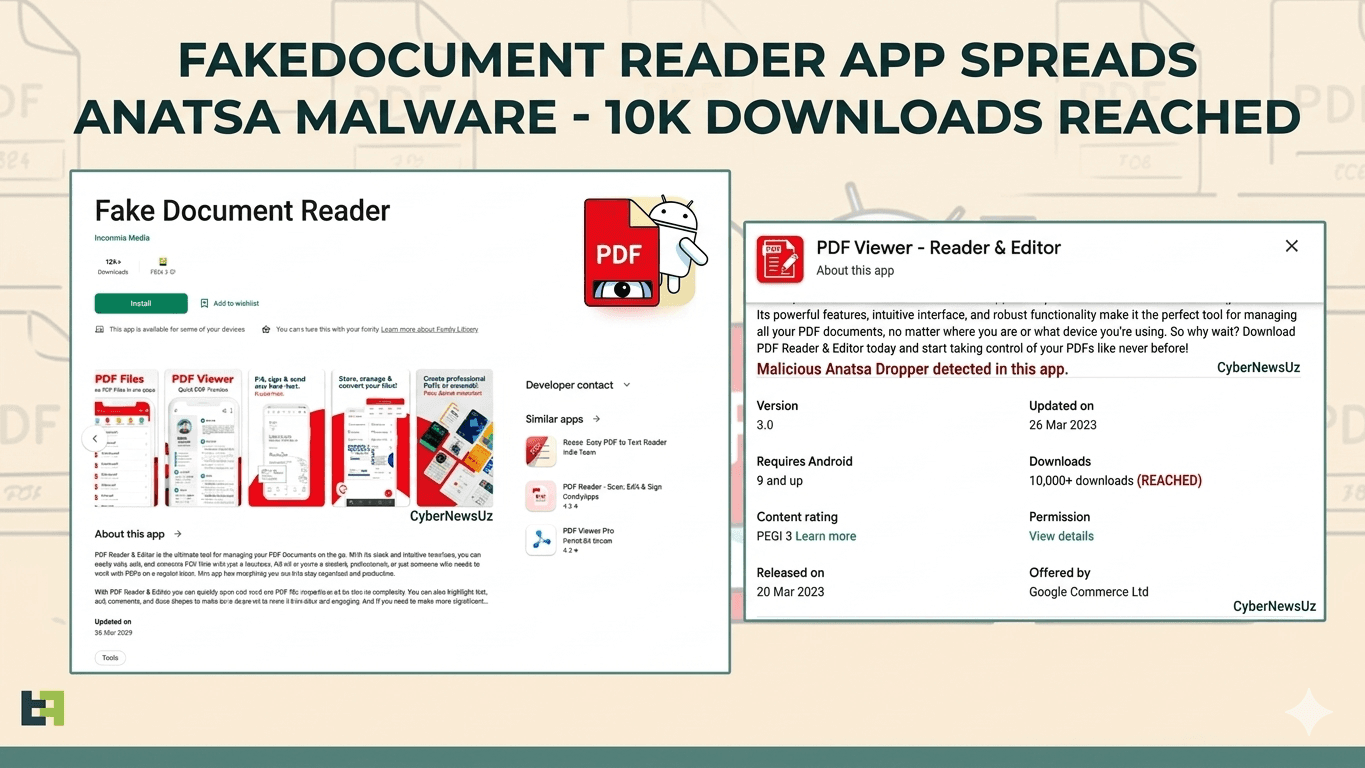 🦠 Android foydalanuvchilari xavf ostida: soxta reader orqali banking trojan tarqaldi