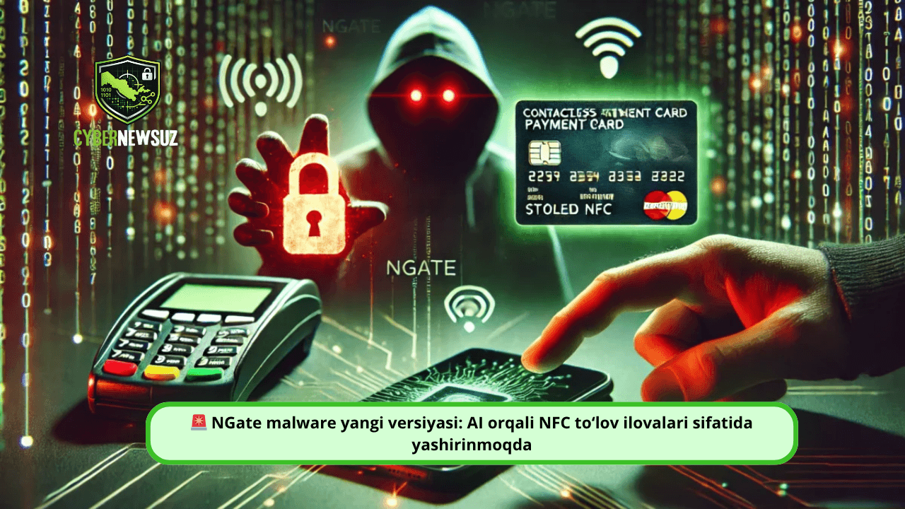 🚨 NGate malware yangi versiyasi: AI orqali NFC to‘lov ilovalari sifatida yashirinmoqda