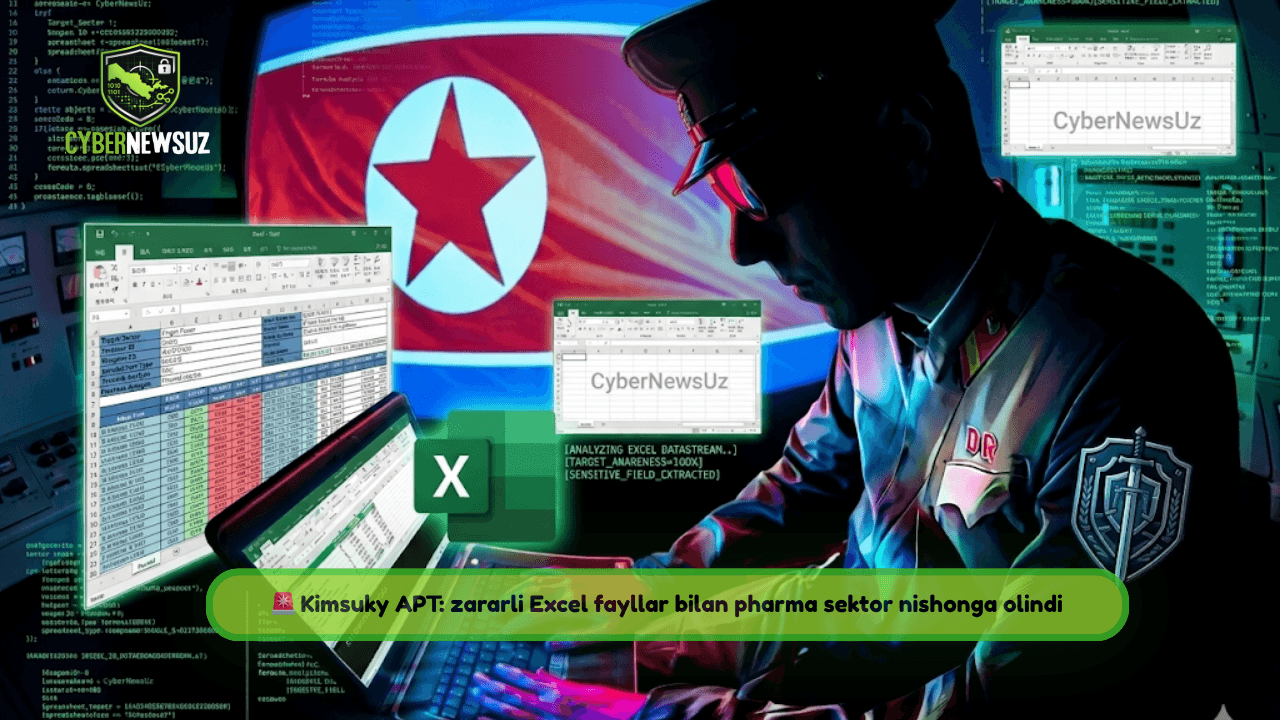 🧪 Shimoliy Koreya hackerlari Excel fayllar orqali farmatsevtika kompaniyalariga hujum qilmoqda