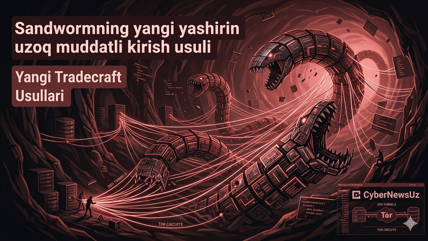 🕵️‍♂️ Sandworm yangi usul: SSH va Tor orqali yashirin uzoq muddatli kirish